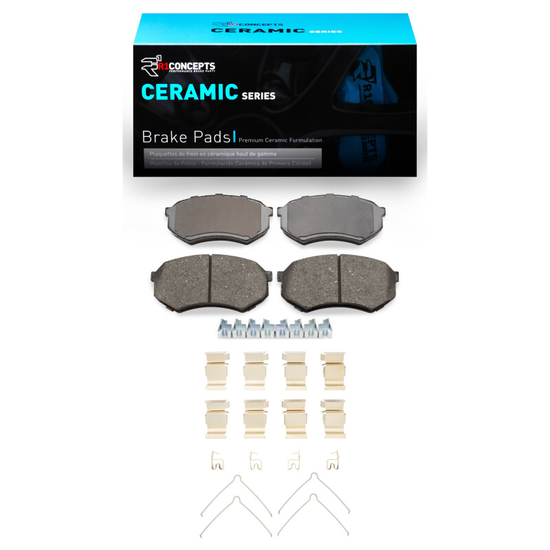Mitsubishi Fuso FE Ceramic Brake Pads - Front - R1 Concepts - R1 Ceramic Pads and Hardware Kit - `89-`04 Mitsubishi Fuso FE Ceramic Brake Pads - Front - R1 Concepts - R1 Ceramic Pads and Hardware Kit - `89-`04